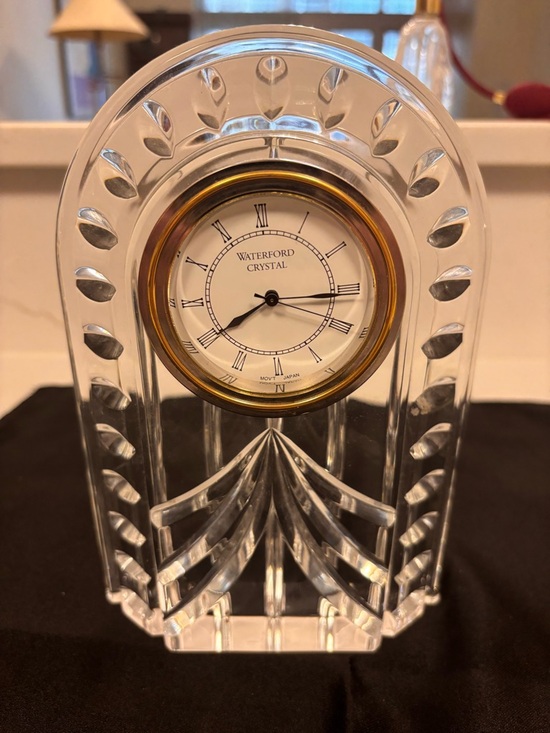 Waterford Crystal Other - Waterford Crystal Mantel Clock with Gold Trim Vintage Grandmillennial